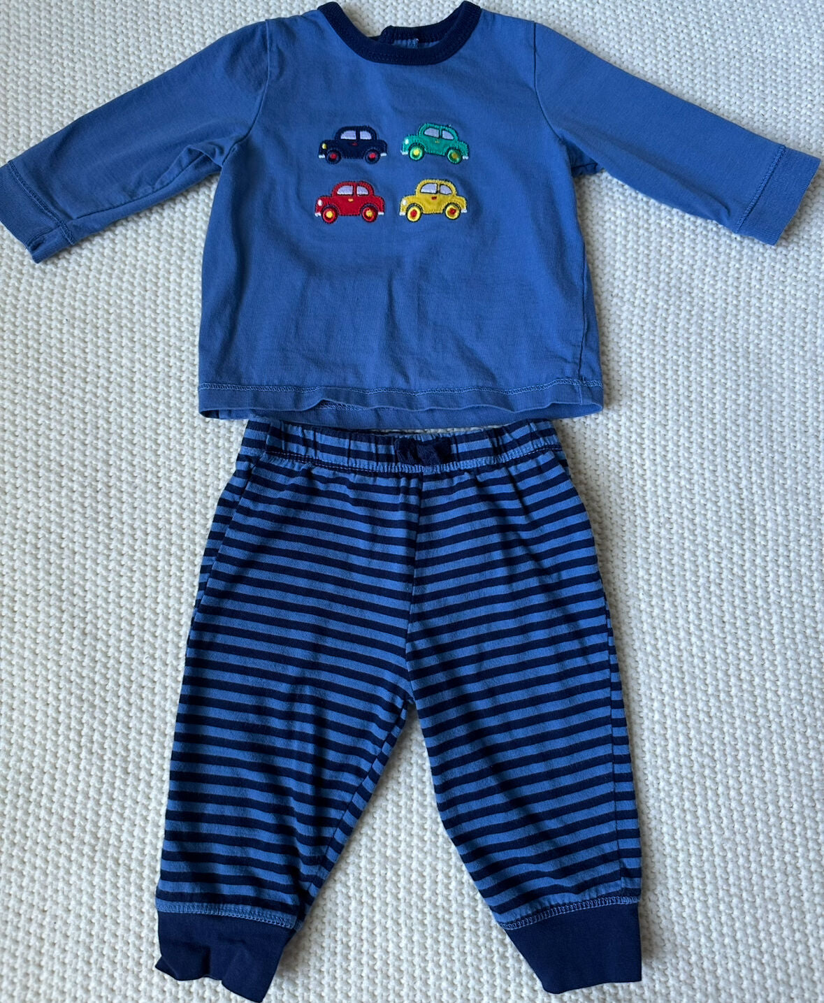 #93 Little Me Blue Cars Outfit Boys 6M