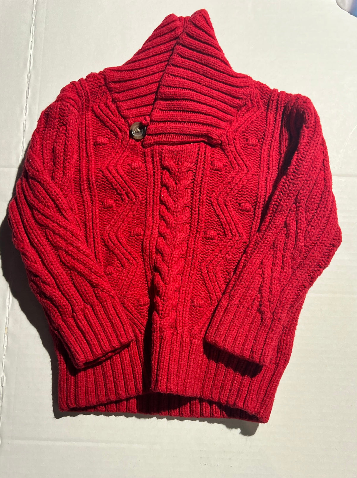 #95 Boys 18m Warm Red Sweater