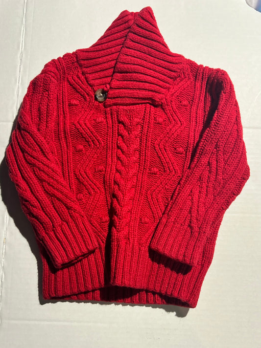 #95 Boys 18m Warm Red Sweater