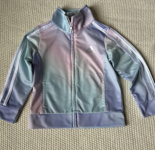 #93 Adidas Pastel Track Jacket Girls 2T
