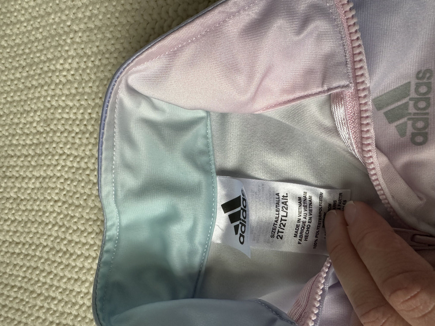 #93 Adidas Pastel Track Jacket Girls 2T