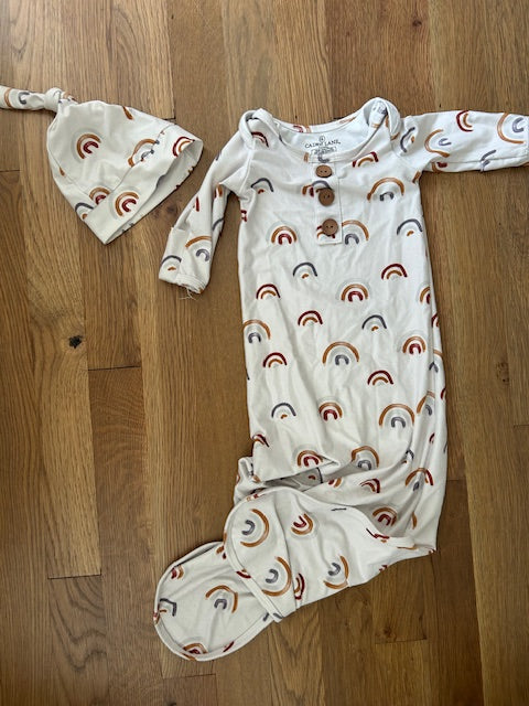 Seller #174 Caden Lane Rainbow knot gown and hat