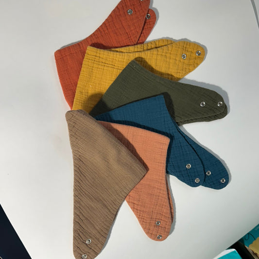 Seller 182. 6 gender neutral bandana style bibs
