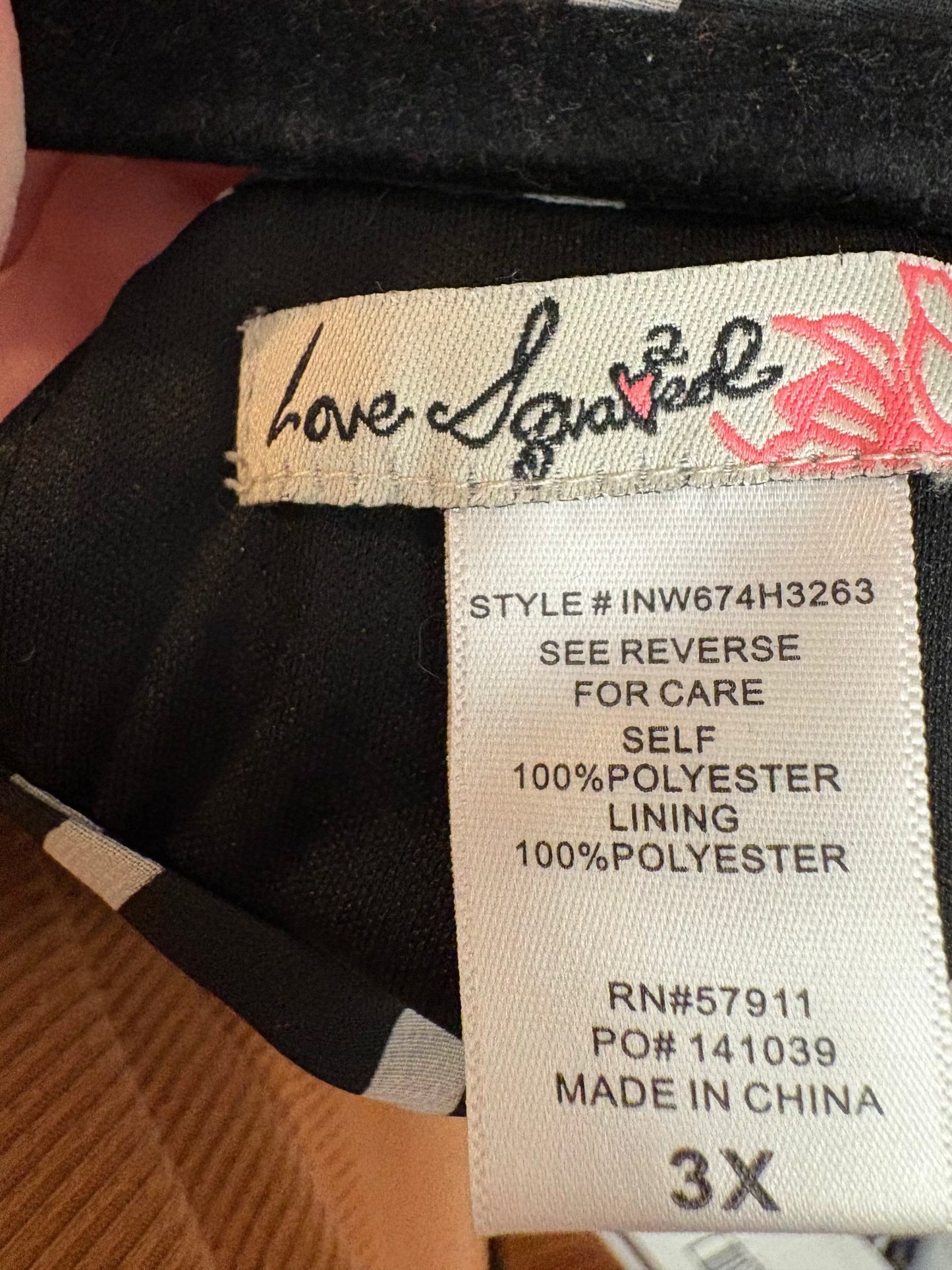 #35 Reduced 3x Flowy Black and White Dress with Slip
