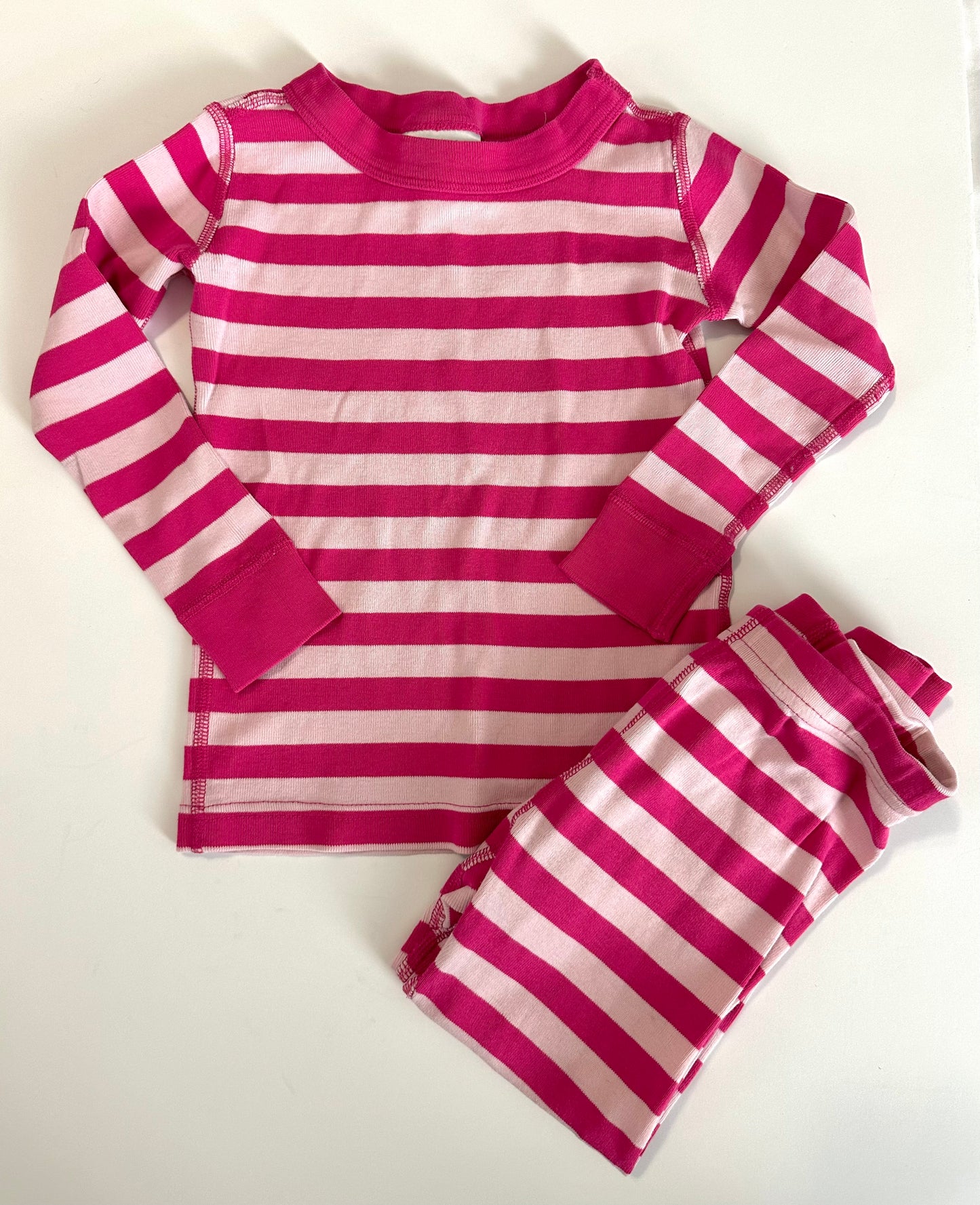 Hanna Andersson girl striped pajamas 90 / 3T