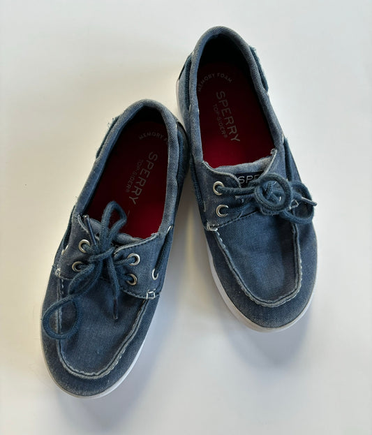 Boys 1M Sperry Top Siders Boat Shoes Blue