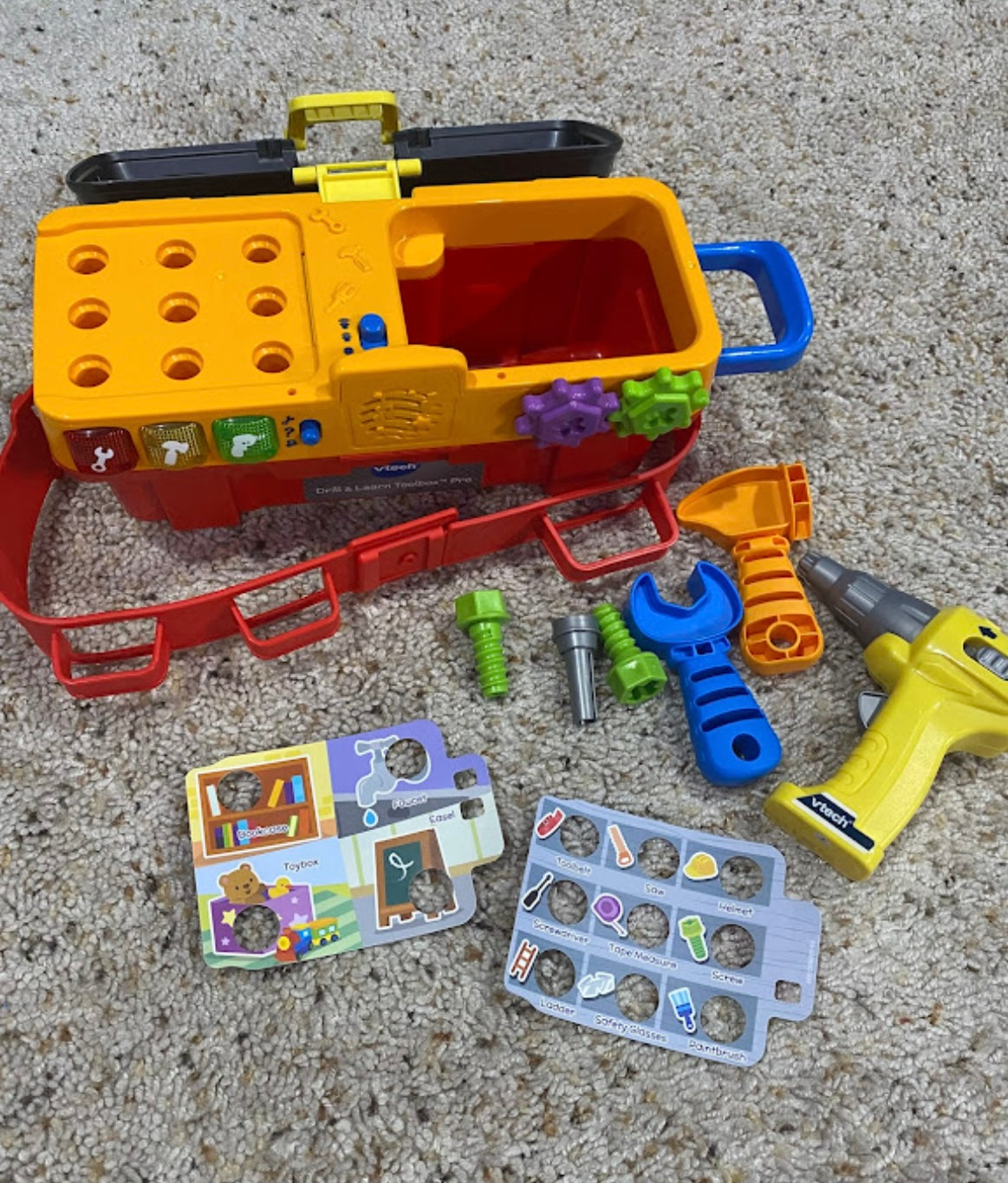 Seller #121 VTech toolbox.  Plays music and Educational games