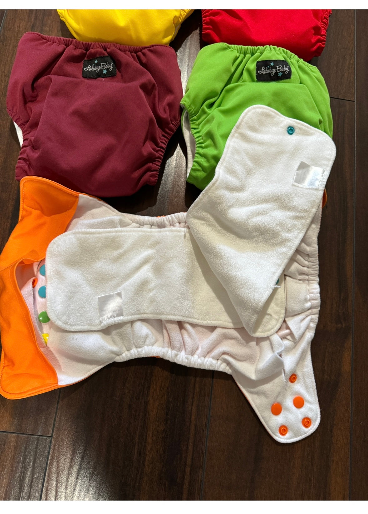 REDUCED PRICE #34 lalabye baby cloth diapers. Like new set of 5