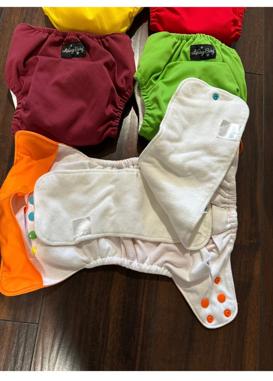 REDUCED # 92 lalabye baby cloth diaper set Like new set of 5
