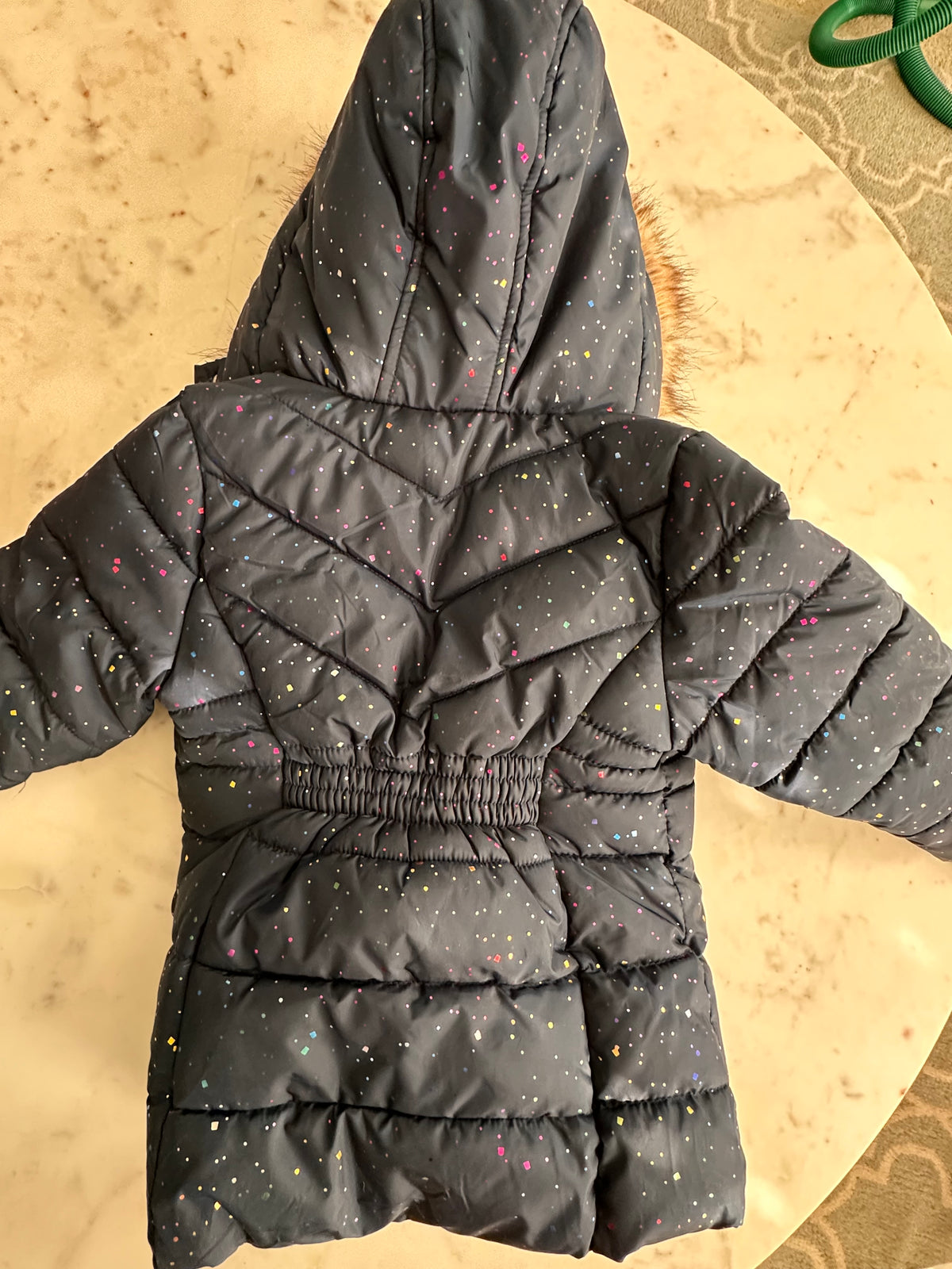 #24 rainbow glitter coat