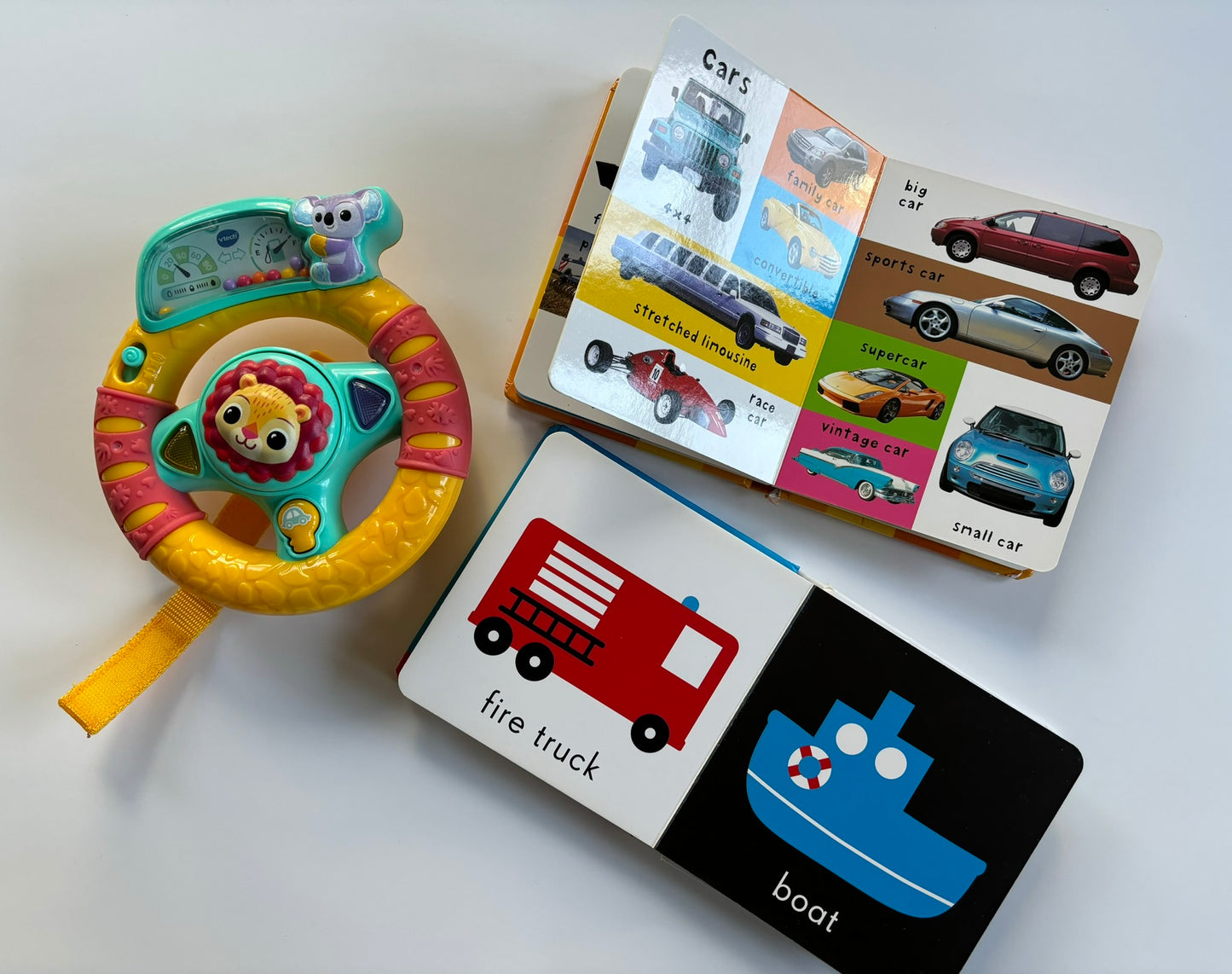 VTech Grip & Go Steering Wheel + Vehicle Board Books