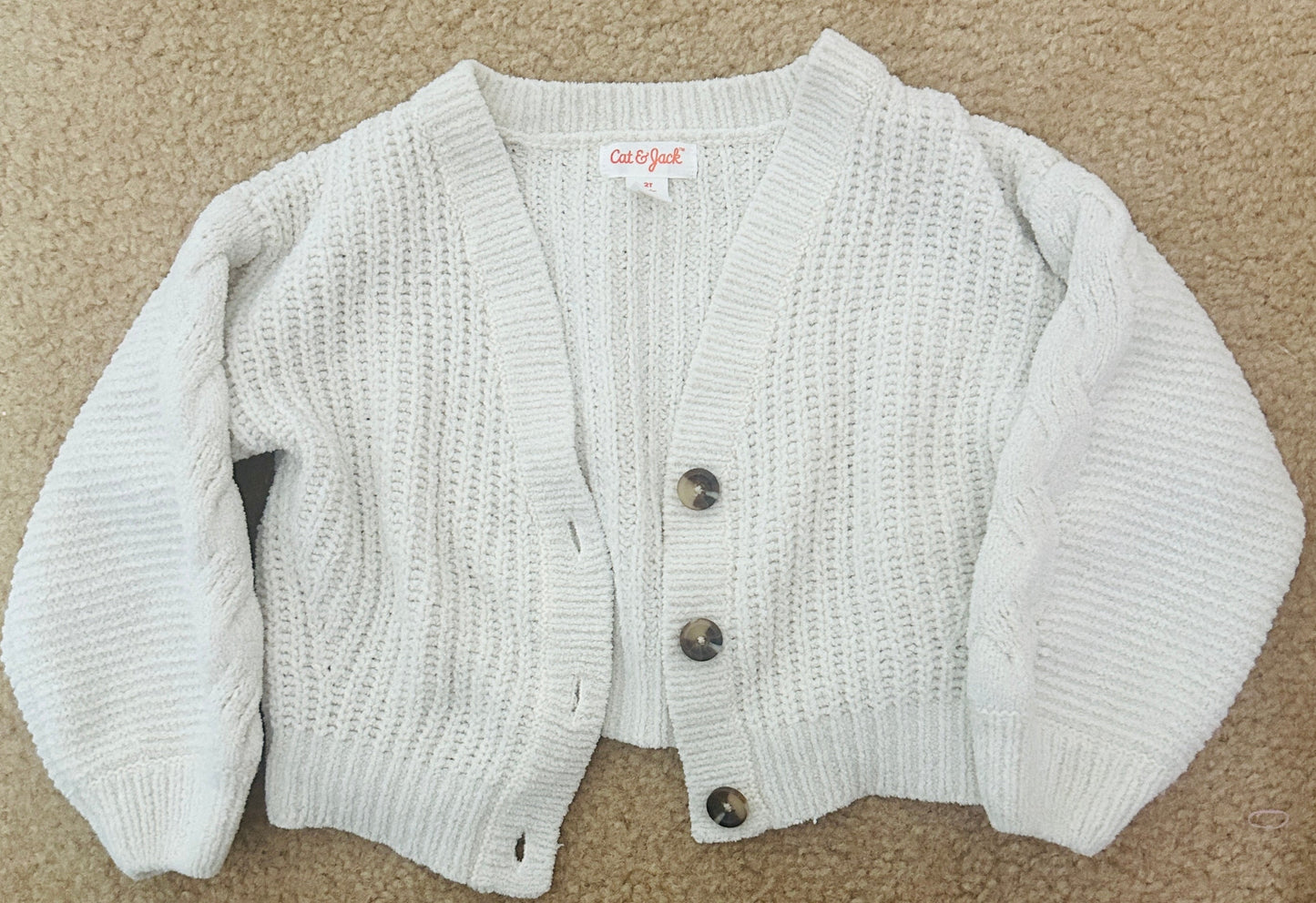 #15 C&J 2t Cream, Soft, Knit Cardigan *REDUCED*