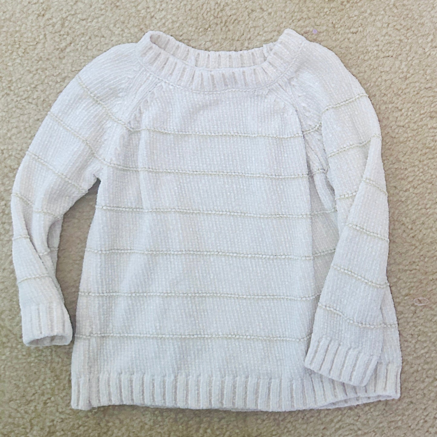 #15 2t Jessica Simpson Chenille Sweater with Gold Stripes *REDUCED*