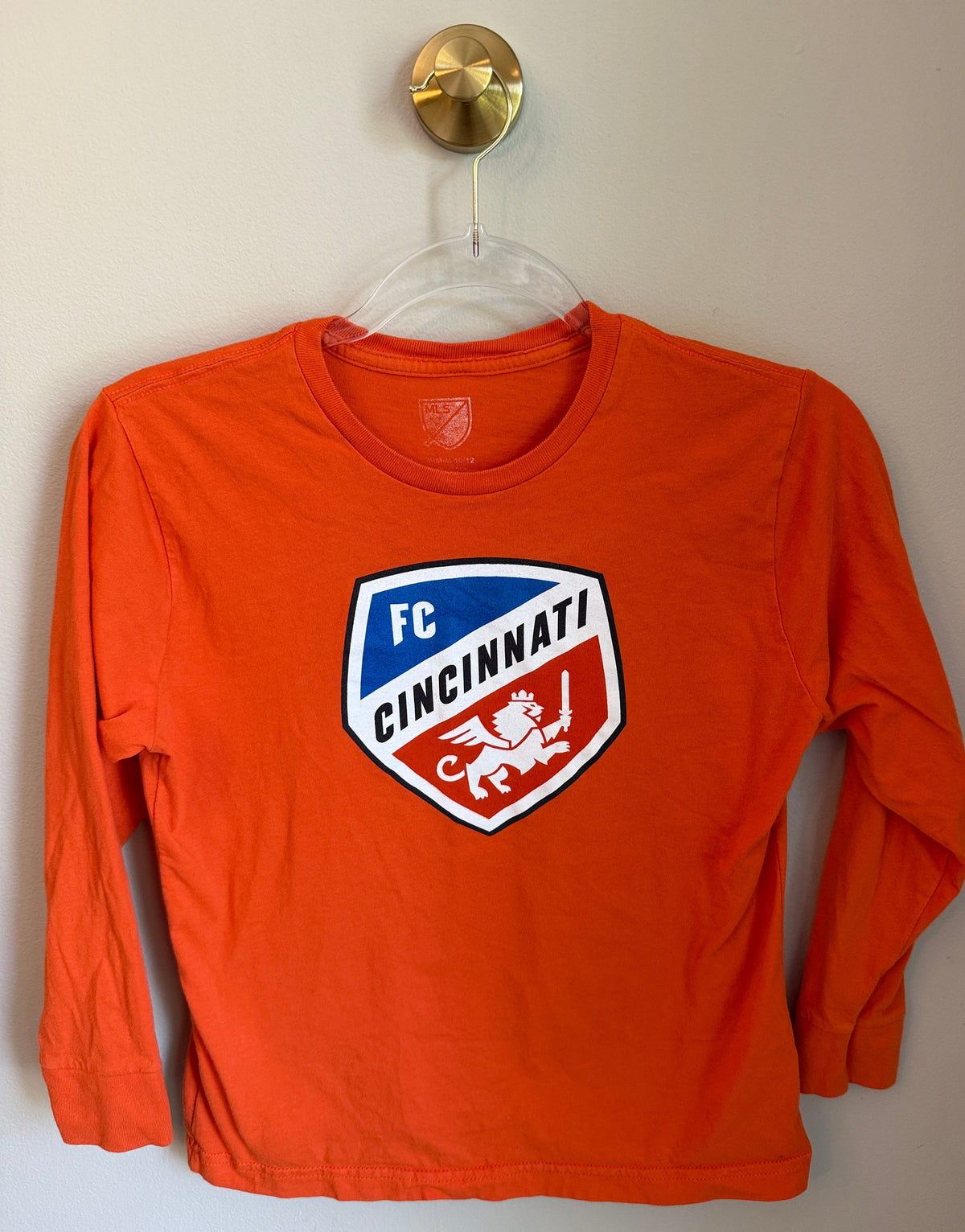 Seller #156_Rally House FC Cincinnati Boys Size M 10-12 LS tee in orange