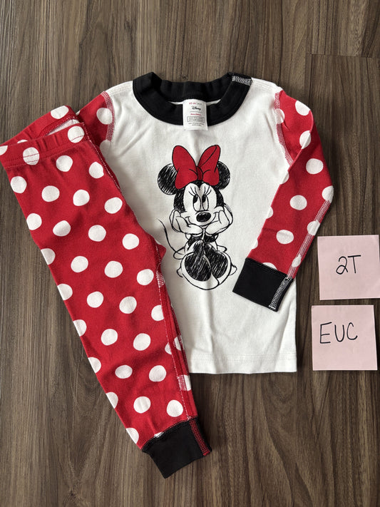 #77 - 2T - EUC Hanna Andersson - Minnie Mouse PJs