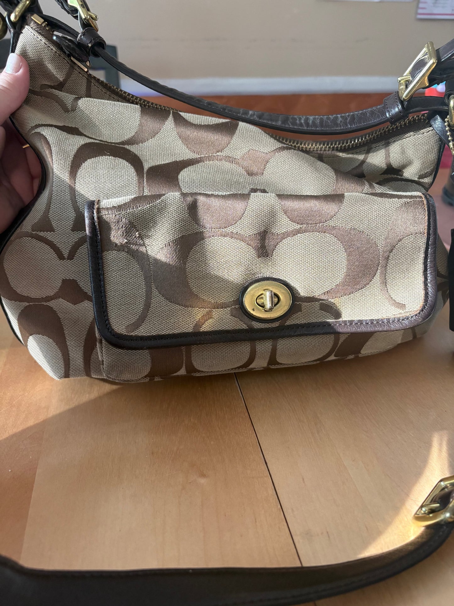 #35 REDUCED Coach Purse C Design Brown