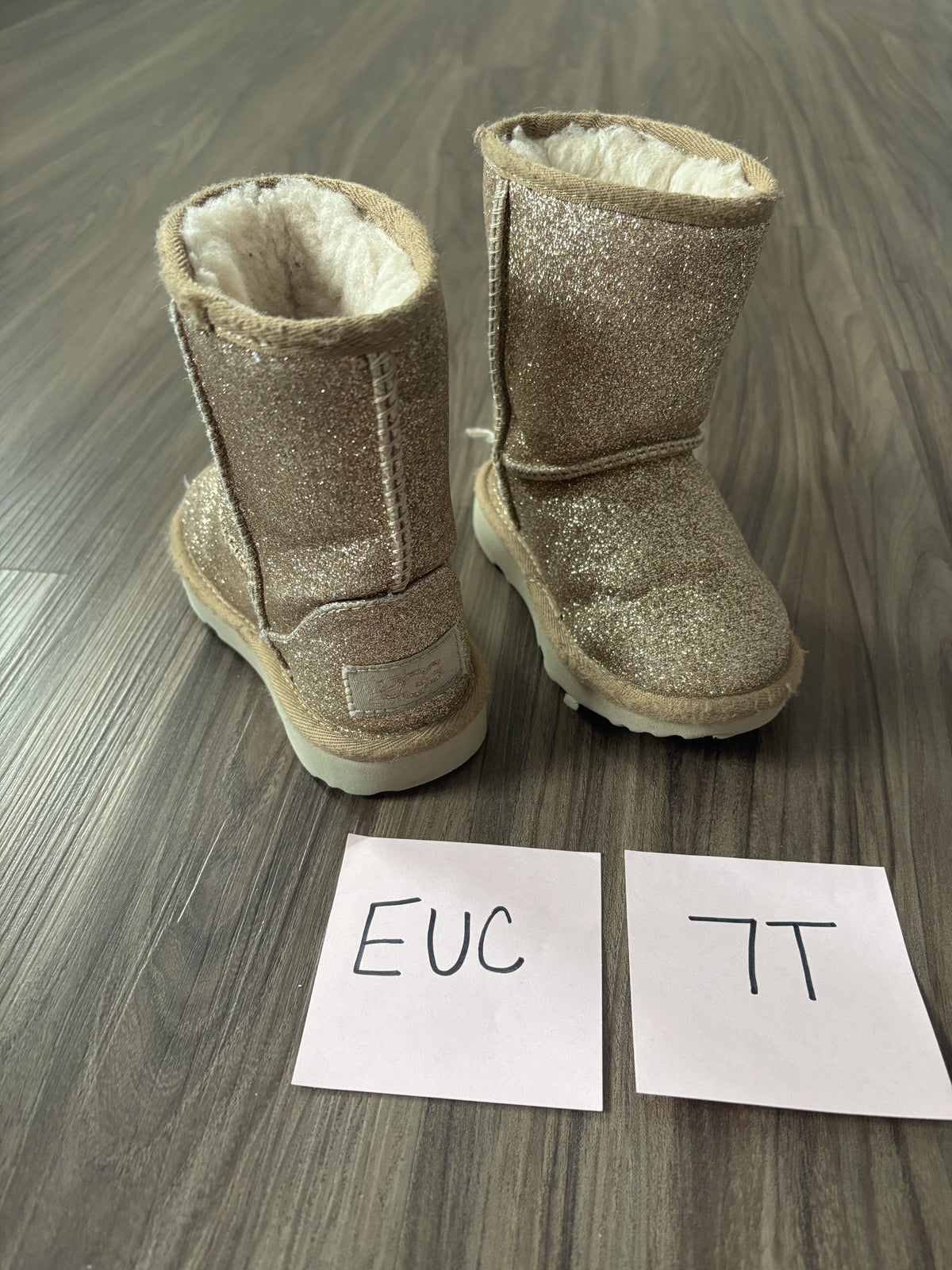 #138 - 7T Shoe EUC Gold Uggs