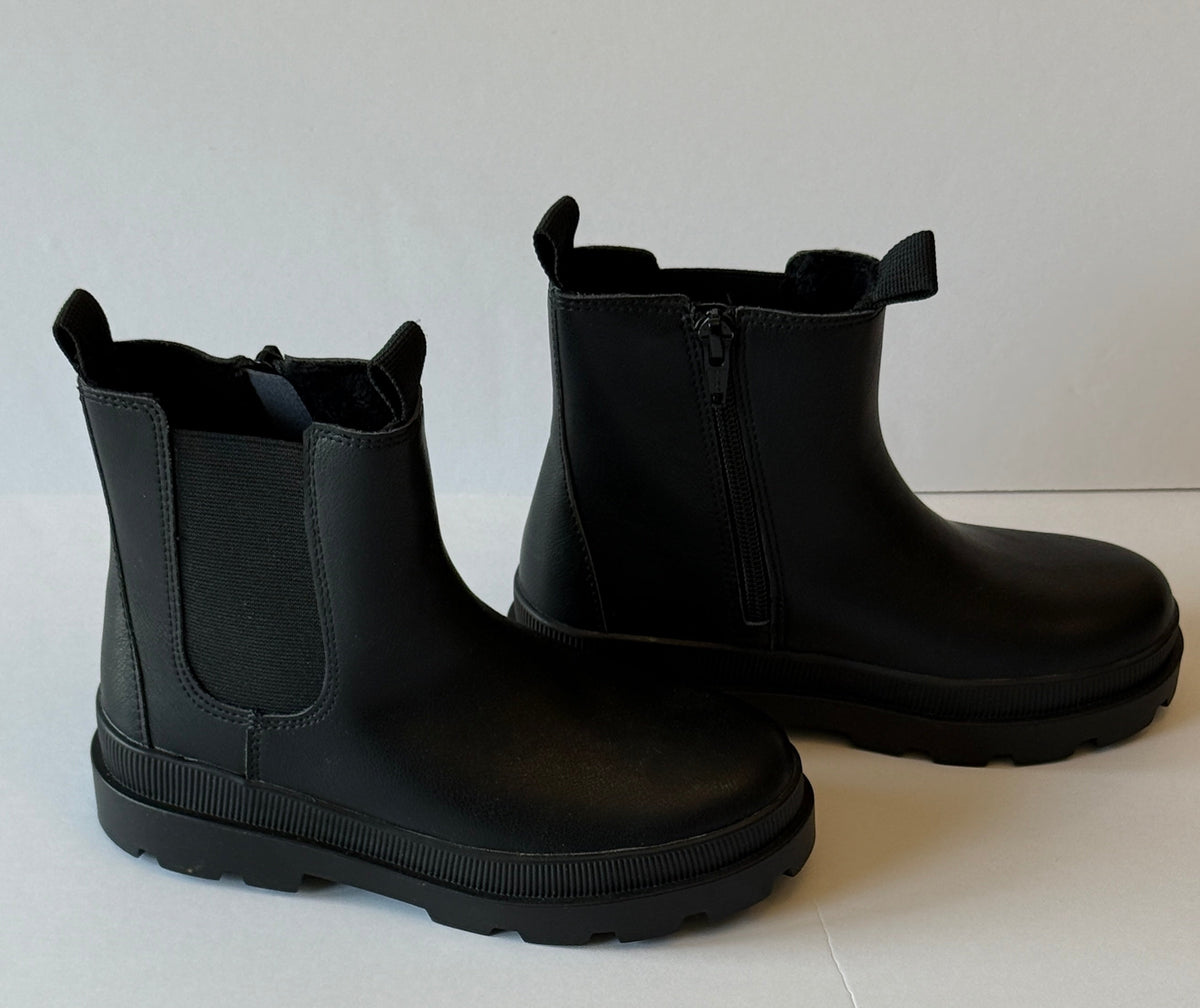 Seller #156_HNM Girls Black zip up Chelsea Boot Size 13.5