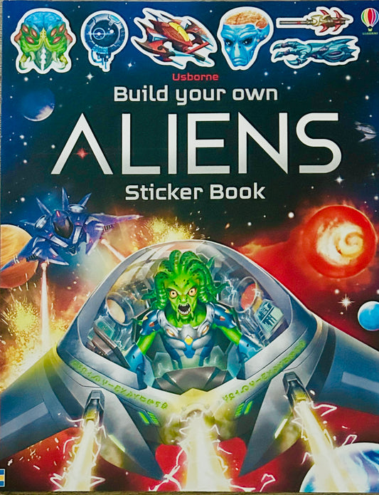 #15 New Usborne Build Your Own Aliens Sticker Book