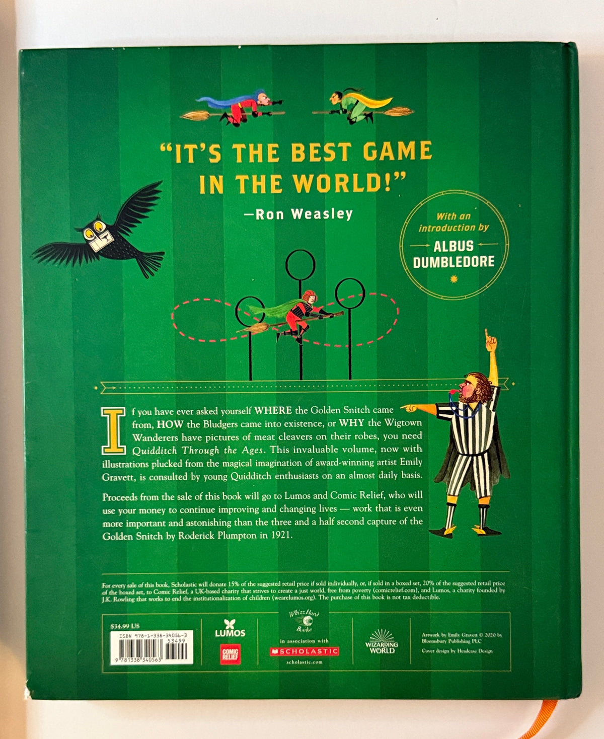 Seller #156_Quidditch Through The Ages Hard Cover Book