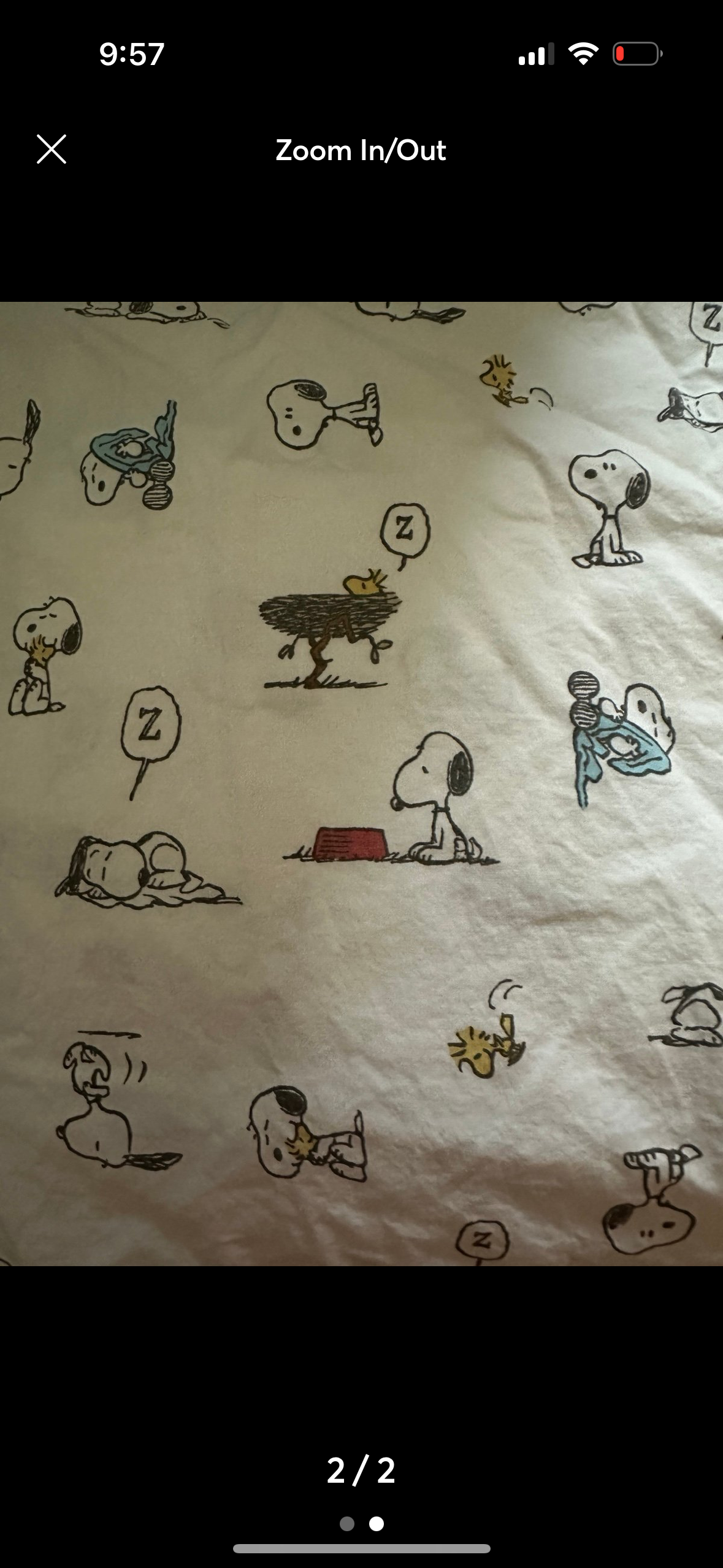 #57 Potterybarn kids crib snoopy crib sheet