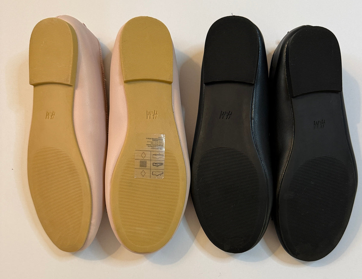 Seller #156_HnM Girls Ballet Flats set of 2 size 13.5 pink and black
