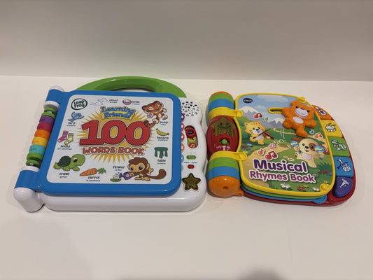 #77 -  - VGUC Leap Frog + Vtech - 100 Words + Musical Rhymes Book