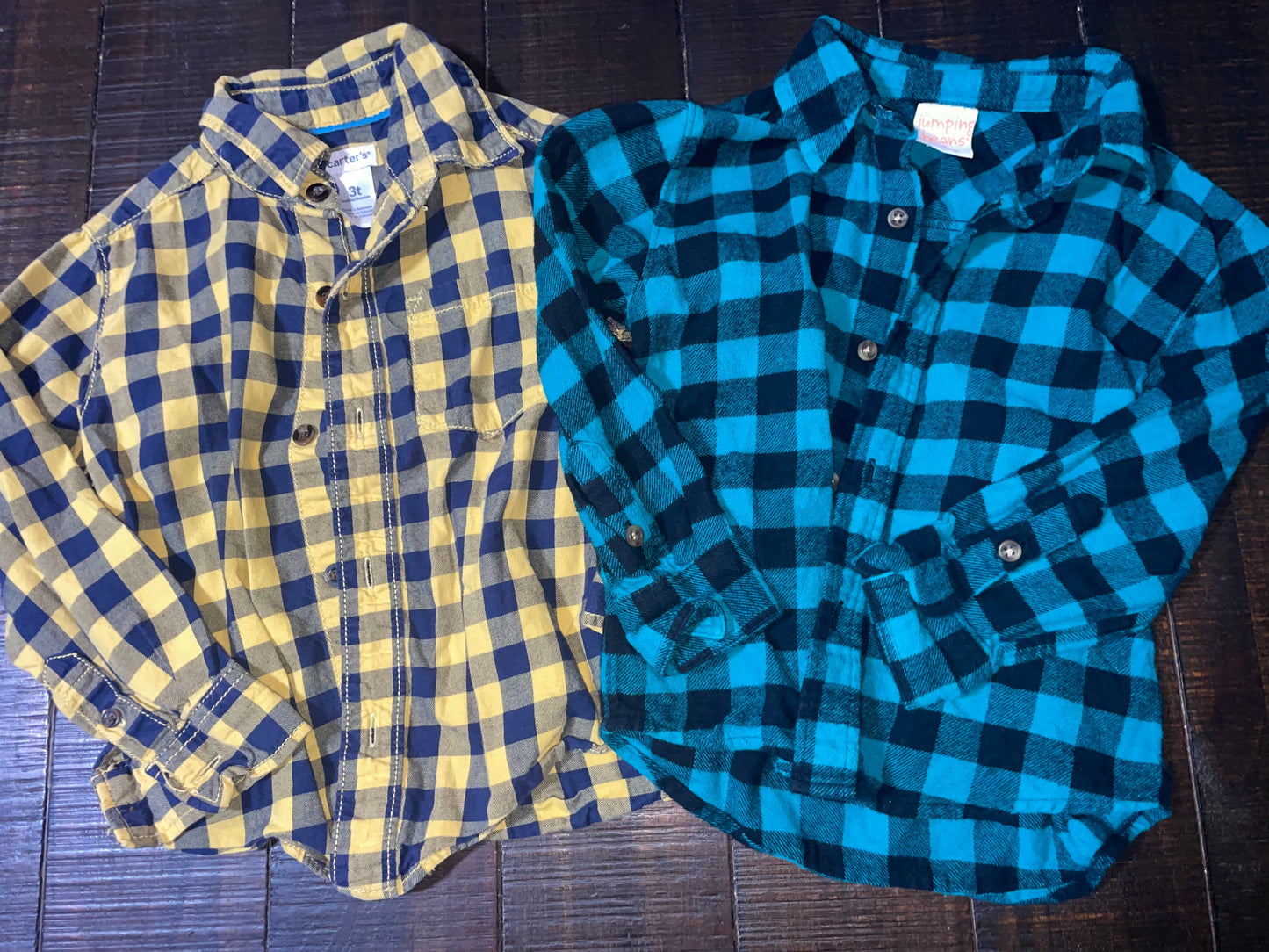 Seller #121 Boys 3t button up plaid and flannel shirts