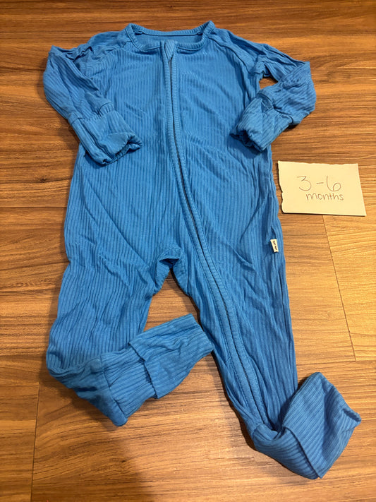 #98B - 3-6 Mo - Little Sleepies - Blue Ribbed Convertible Zippy - PU 45236 (near Kenwood) Except Semiannual Sale