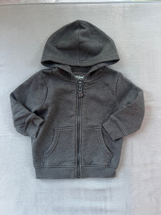 #154 12mo Boys Cat&Jack gray zip-up hoodie, VGUC