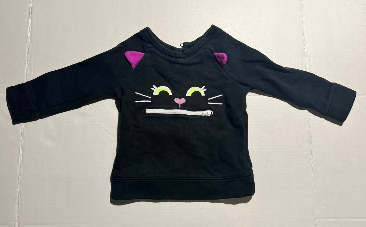 #95 Girls 2T Cat Halloween Sweater