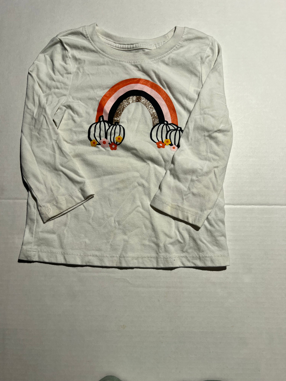 #95 Girls Fall Rainbow Shirt 2T