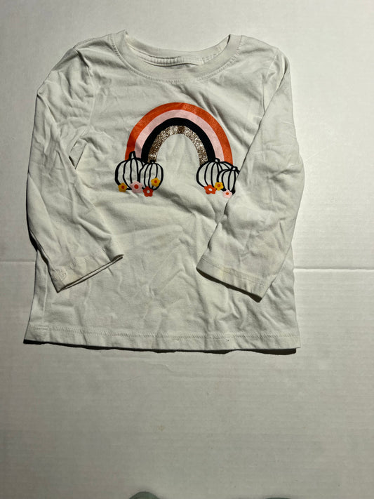 #95 Girls Fall Rainbow Shirt 2T