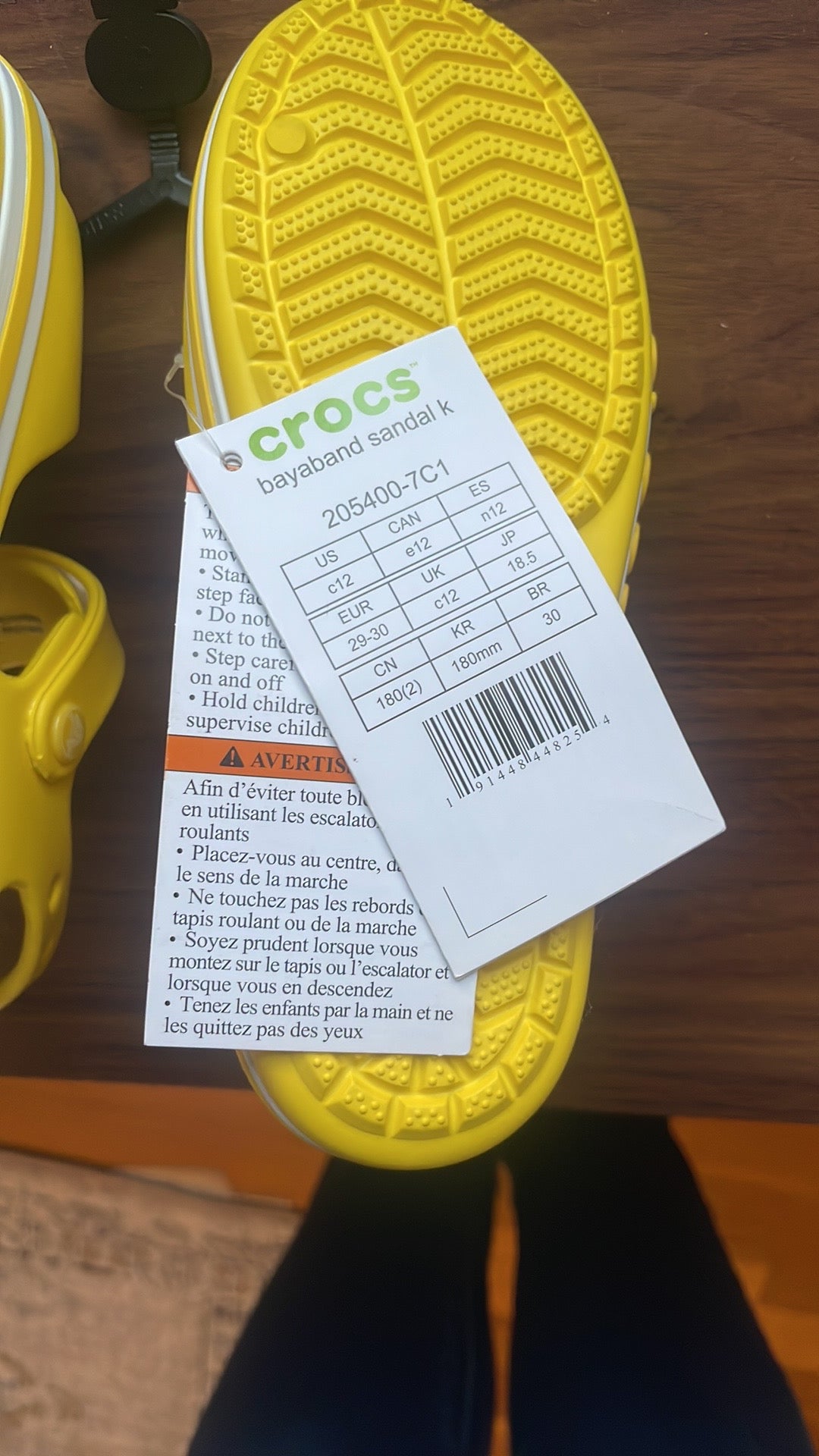 * Reduced NEW Crocs yellow sandals girls 12c