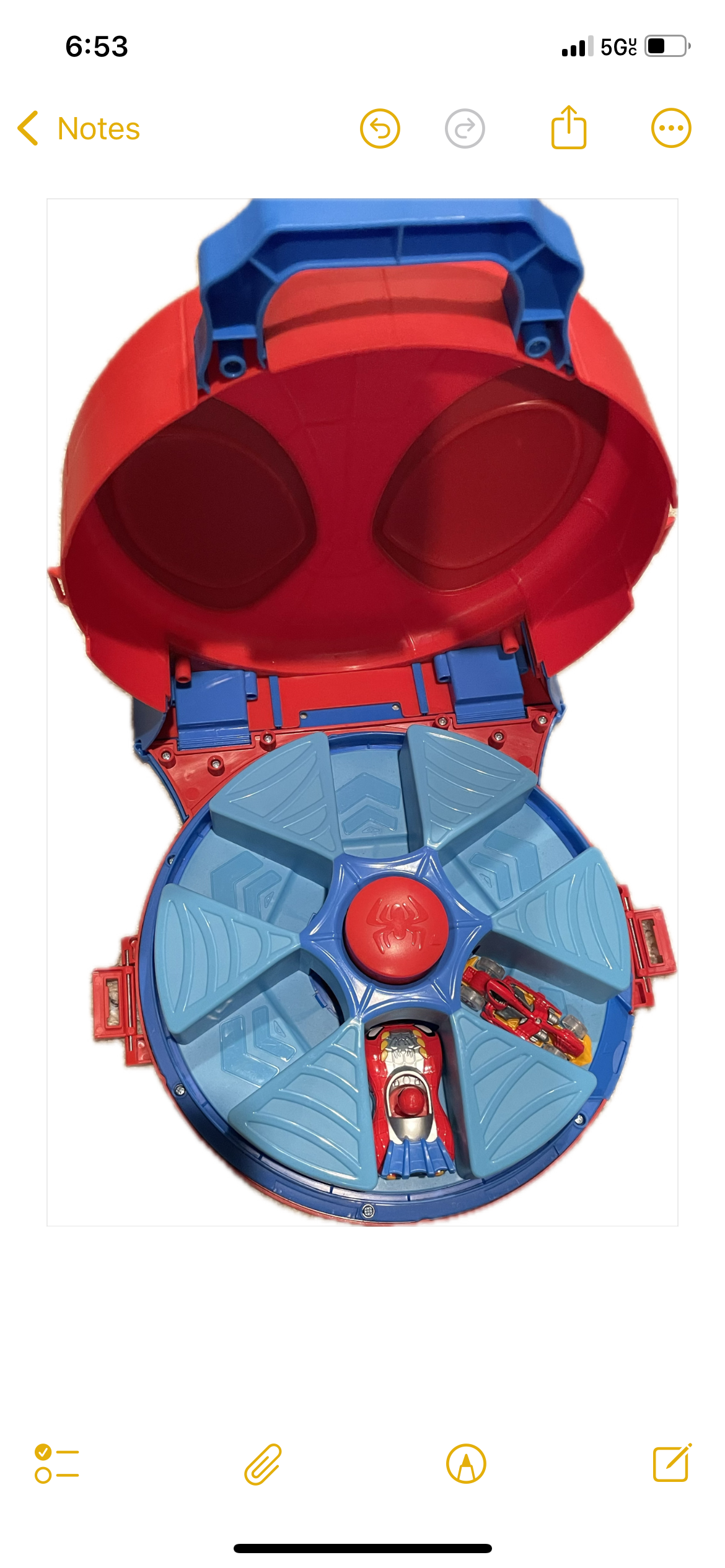 Seller #121 Spiderman hot wheels holder/spin launcher