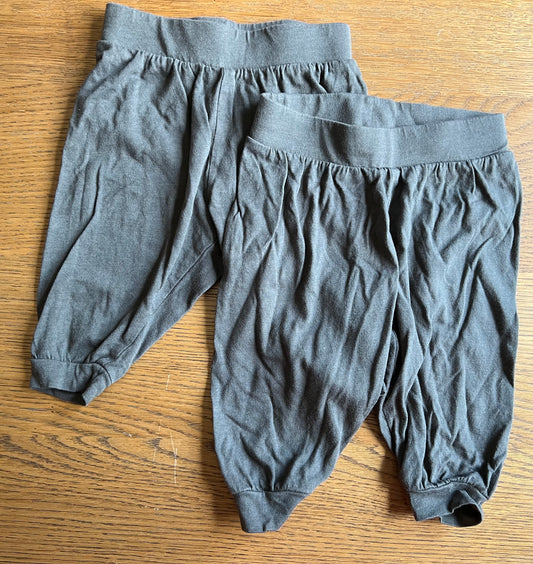 H&M dark gray harem pants size 1-2 months