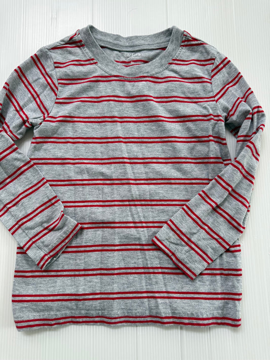 #167 Carters Boys Red Striped LS - 5T