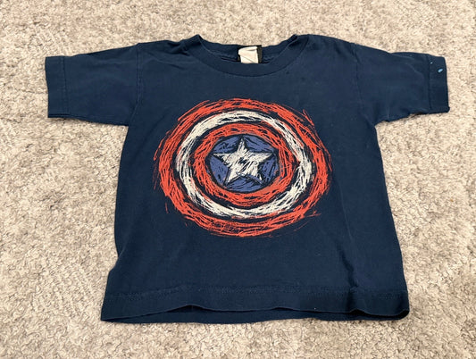 16 - Boys Captain America Shirt - 4T