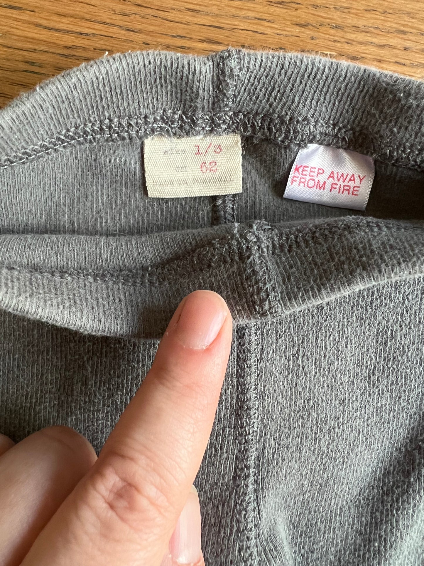 Zara Mini ribbed gray leggings size 1/3