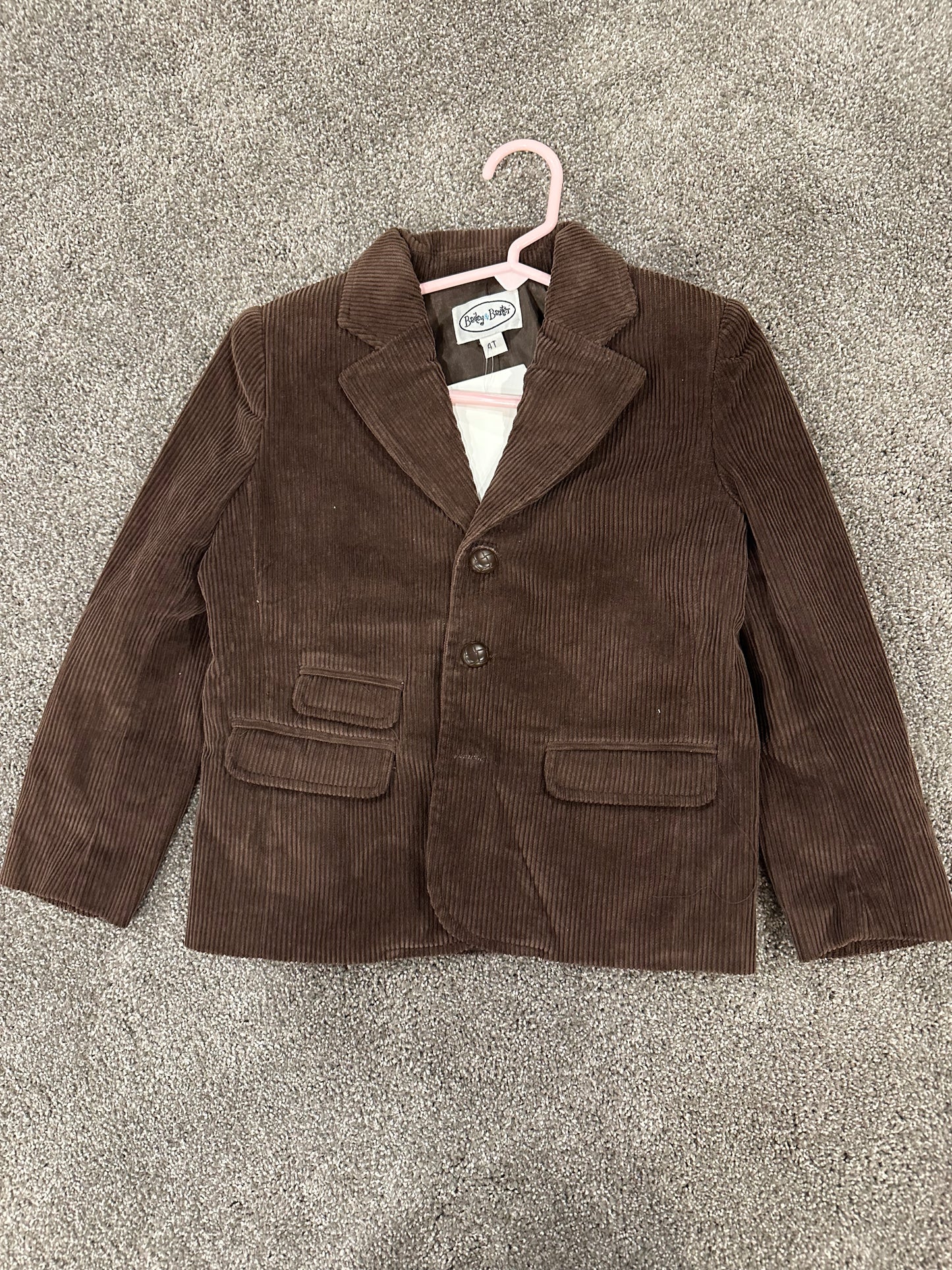 #133 Bailey & Baxter Sz 4T Boys Brown Blazer perfect for Family Pictures