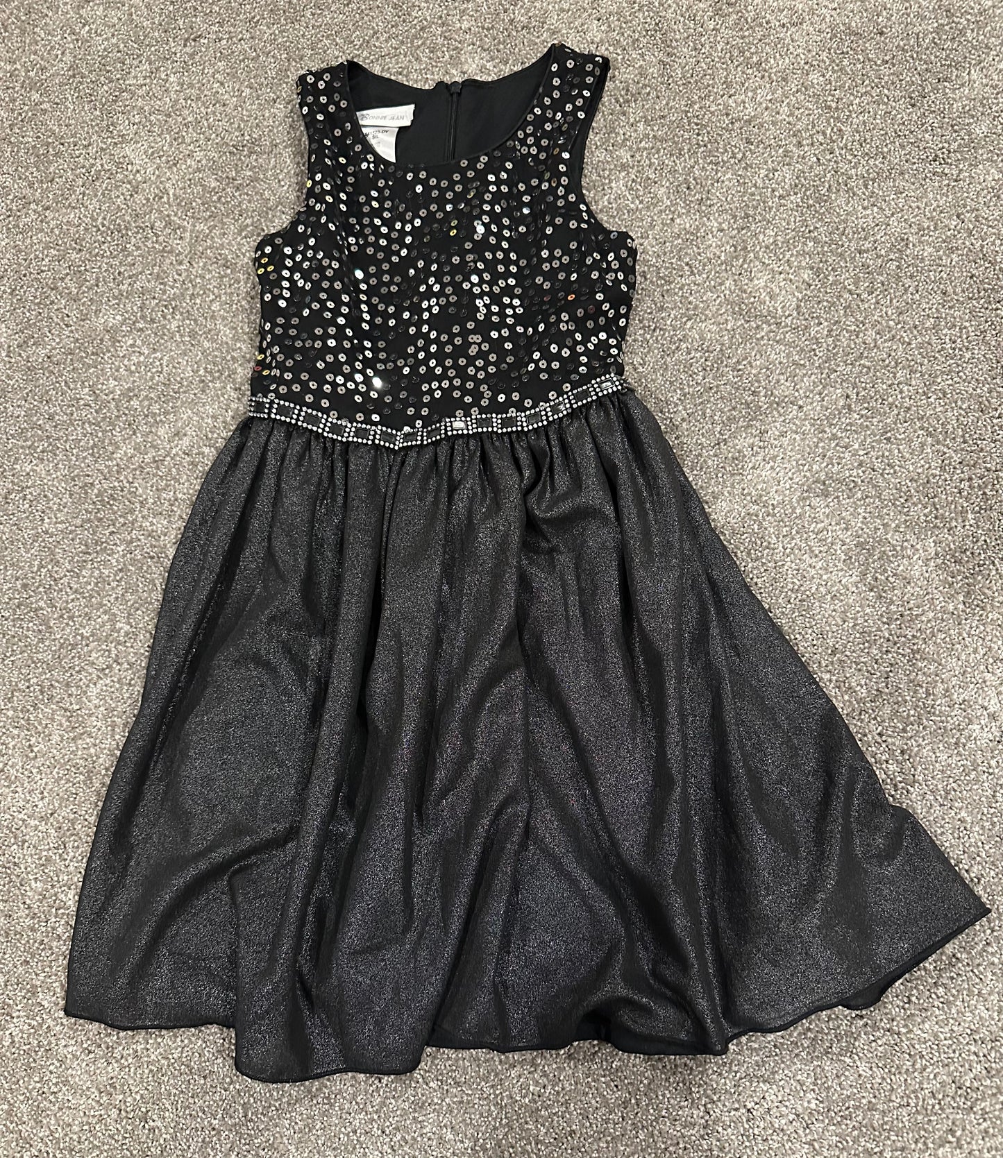 #133 Bonnie Jean Sz 8 Girls Black Dress