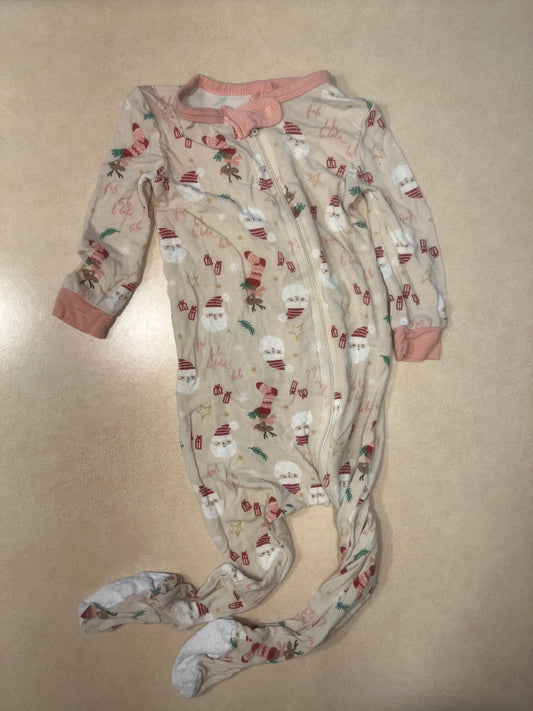 #200 Milkberry Santa Pajamas Girls 18m