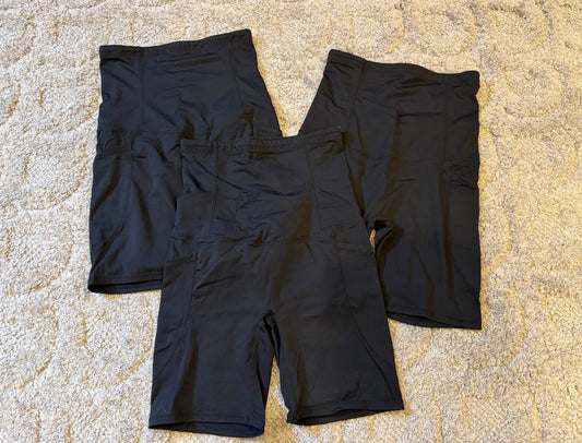 16 - 3 Pack Baby Bub Postpartum Compression Biker Shorts - Large