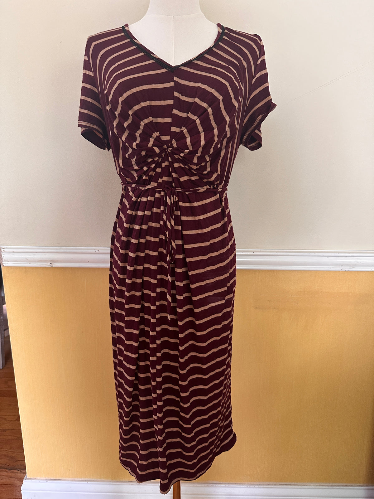 #163 Motherhood Maternity Striped Dress - size M - EUC