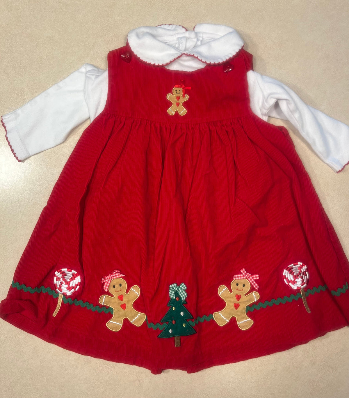 #200 Sophie Rose Gingerbread Holiday Jumper Girls 18m