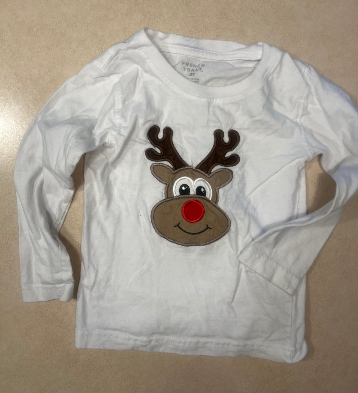 #200 French Toast Reindeer Shirt Boys 2T