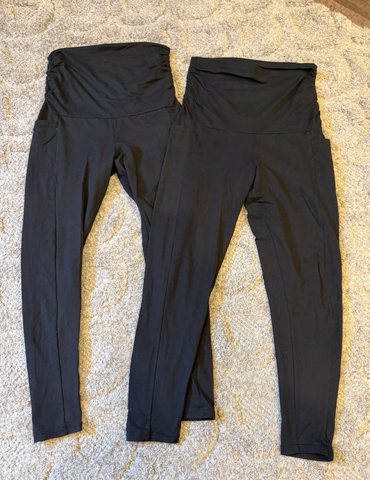 16 - 2 Pack Amazon Maternity Leggings - Large