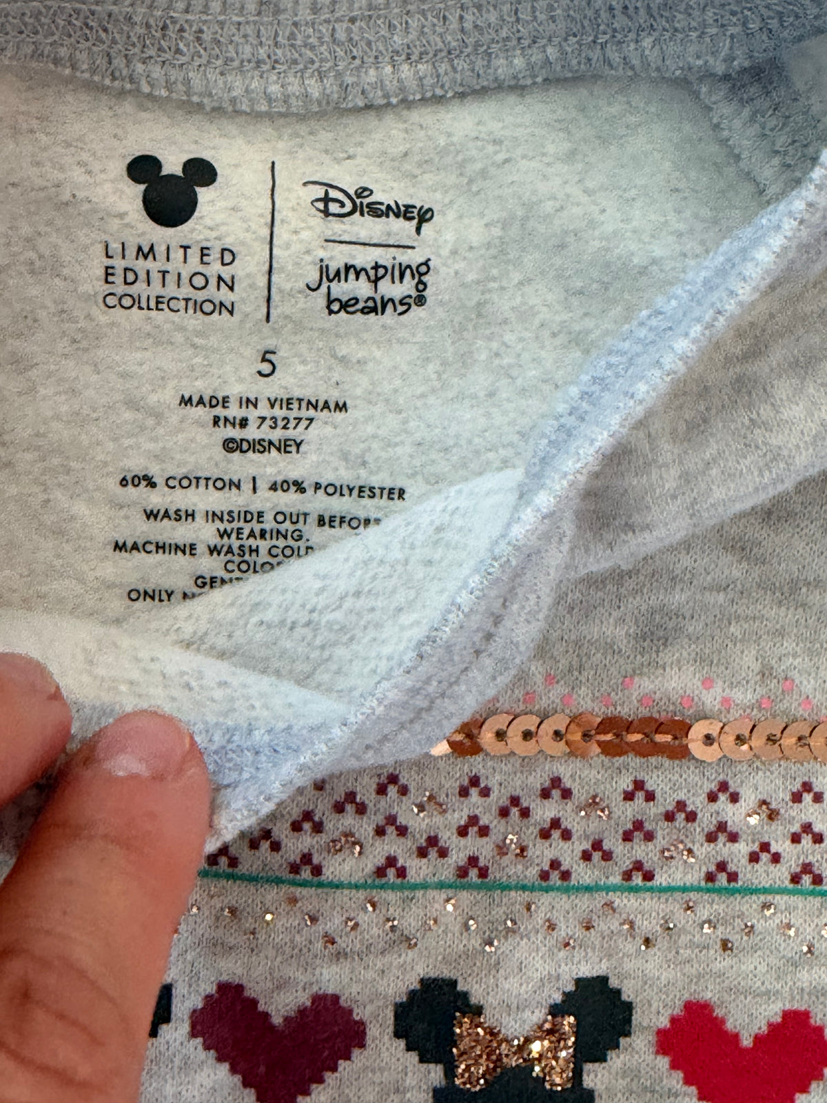 #99 girls jumping beans Disney Minnie Mouse sweatshirt dress size 4