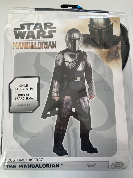 #91 child size L (12-14) Star Wars Mandalorian costume - NWOT but missing accessories
