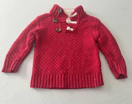 #211 18m Cat and Jack Red Fisherman Sweater